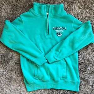 MIZZOU • Blue/Teal Quarter Zip • Size Medium